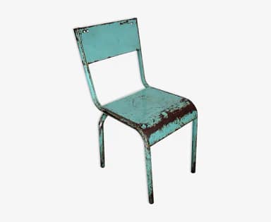 chaise-industrielle-verte chaise industrielle vintage