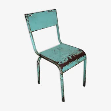 chaise-industrielle-verte chaise industrielle vintage